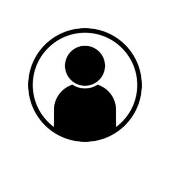 User avatar profile icon black vector illustration website or app member UI button